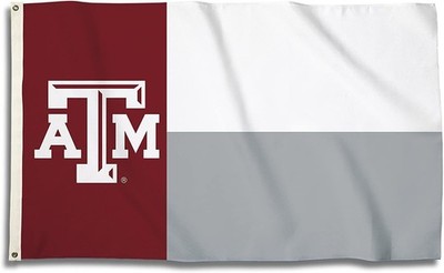 Texas A&M University Aggies Premium 3x5 Flag Banner, State Flag Motif, Metal Gro