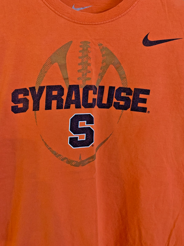 Men's NIKE S/S Orange "SYRACUSE" Cotton T-Shirt Tag Size M Regular Fit - Picture 3 of 5