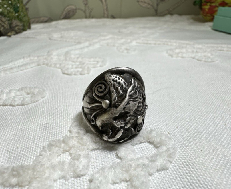 Sterling Silver Eagle Ring with Makers Mark - image 4