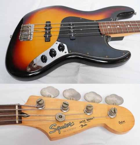 Basso Jazz Squier By Fender Sjb-38 3Ts 1993 1994 Silver Series Made In Japan - Foto 3 di 10
