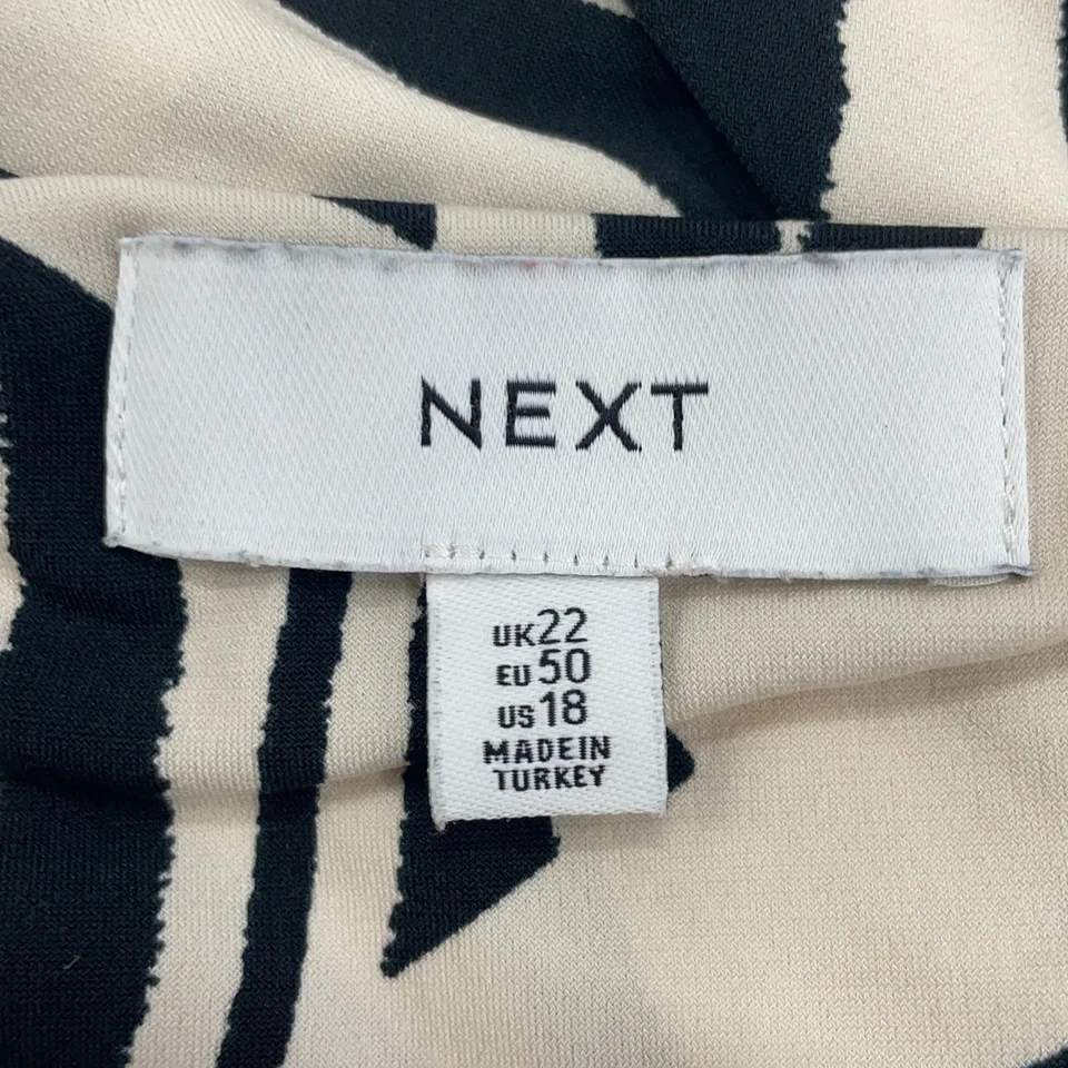 Next, chemisier, taille : 50, beige/noir, élasthanne/polyester, zèbre, femme ... - Photo 3/4