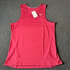 NIKE Men's Dri-Fit Muscle Tank Top Shirt Burgundy Sleeveless CV2697-612 NEW 