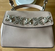 Michael Kors Pink Small Satchel Top Handle Crystal, Strap, Magnetic, Pockets