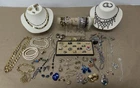 60 pc VINTAGE COSTUME JEWELRY LOT DAUPLAISE BRIGHTON JOAN RIVERS 1928 ETC.