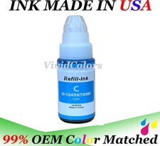 Vivid Colors Refill Ink compatible with Canon GI290 Mega tank GI-290 Cyan
