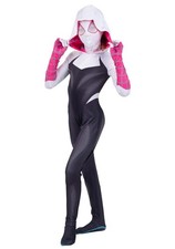 Marvel Spiderman Kids Ghost Spider Gwen Halloween Costume Zentai Suit Large
