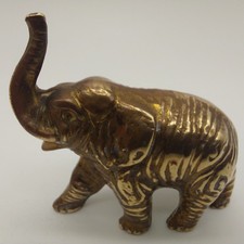 Vintage Solid Brass Elephant Made in England 1960s Ornament