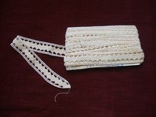 Tolles SET 8 Meter ZWISCHEN SPITZE oder GALON aus Leinengarn / geh&auml;kelt