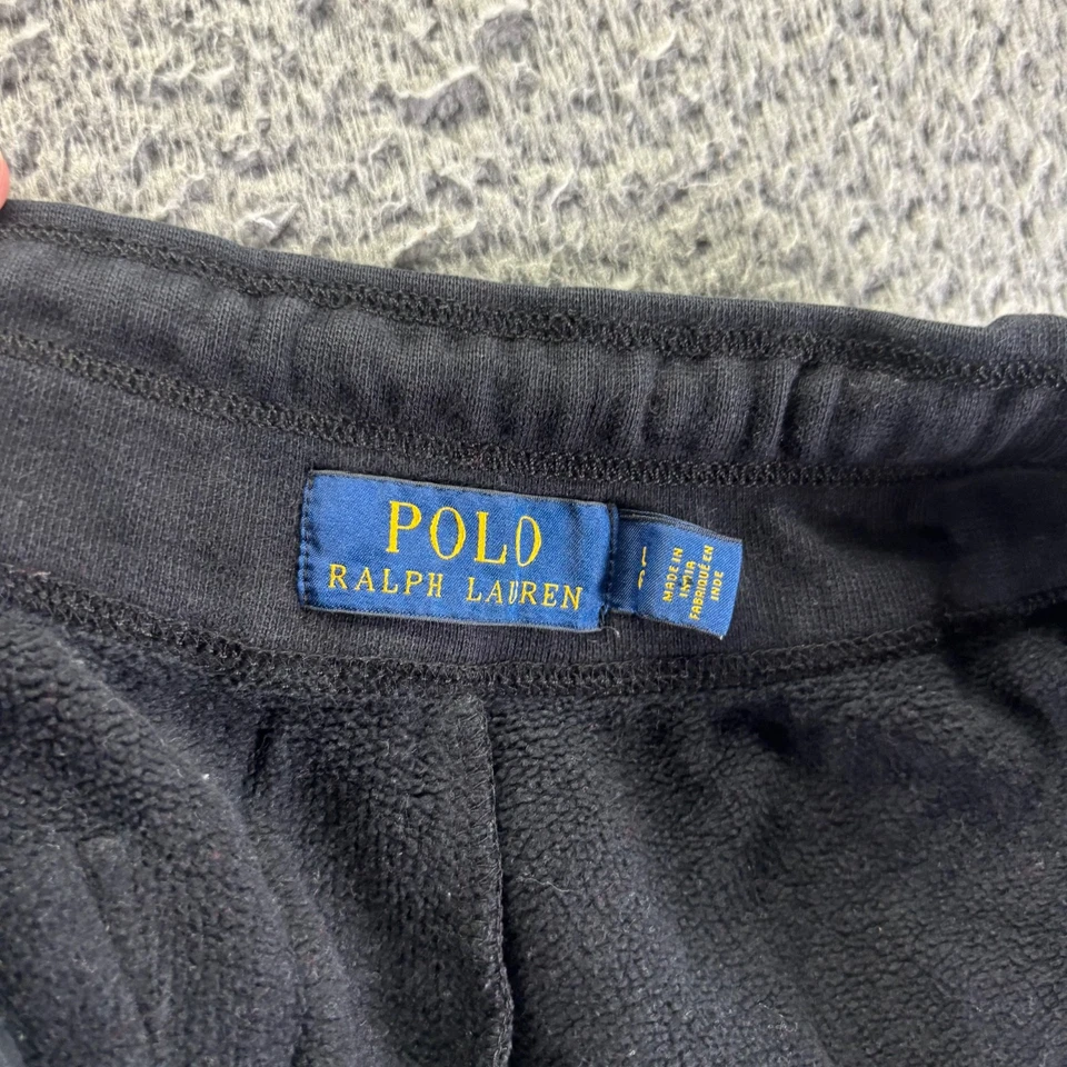 Pantalones de chándal Polo Ralph Lauren para hombre grandes negros mezcla de algodón bolsillos de lana Foto 3 de 4