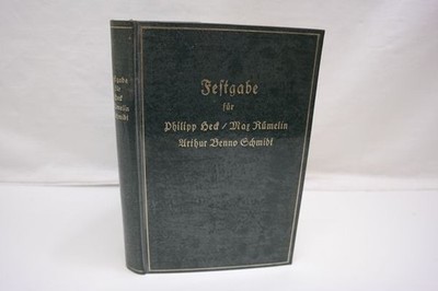 H. Stoll [Hrsg.]: Festgabe für Philipp Hed / Max Rümelin / Arthur Benno Schmidt