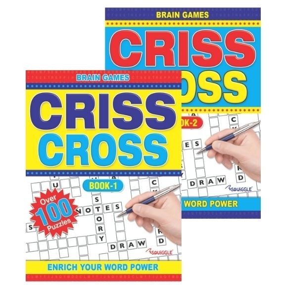 Martello Squiggle Brain Games Criss Cross Puzzle Book