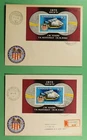 DR WHO 1972 HUNGARY 2 FDC SPACE APOLLO 16 S/S IMPERF PERF R82408