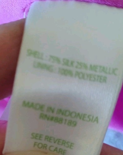 New Lilly Pulitzer Caline Silk Metallic Palm Leaf Print Top M - Afbeelding 7 van 13