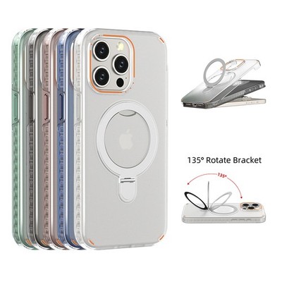 New Colorful Magnetic Bracket Phone Case With Holder Stand Cover For Magesafe Ma