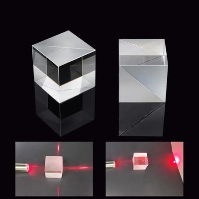 Cube Beam Splitter 20x20mm T:R 50:50 Metallic Coating (3 Pcs)