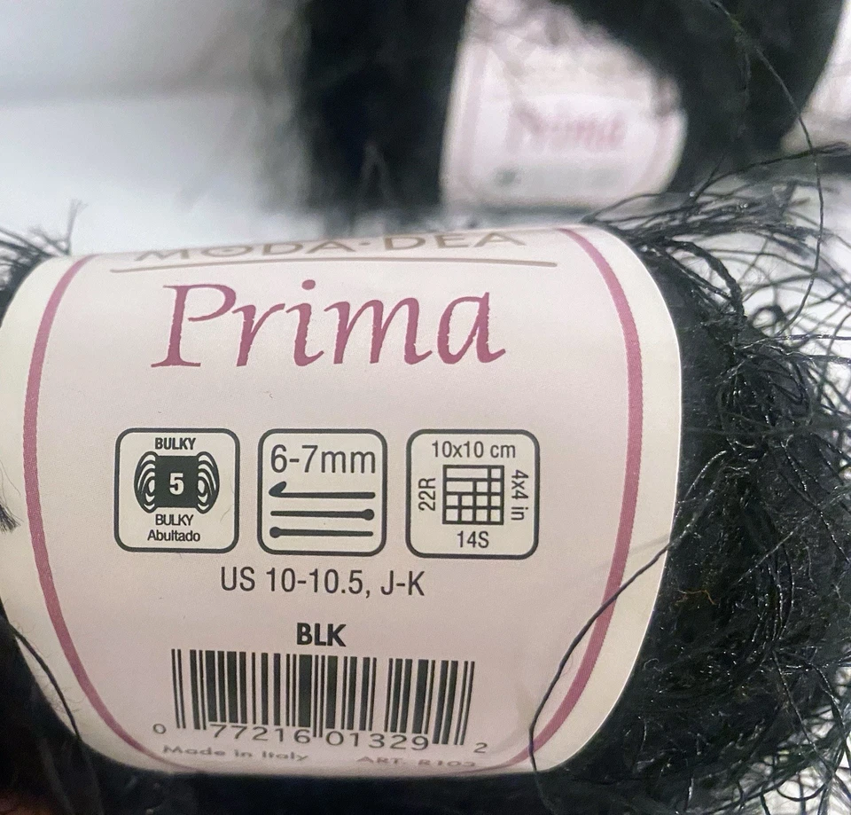 4x Lot Coats Moda Dea Prima Black #3012 Eyelash 60% Nylon 40% Polyester 82 Yd Ea - Image 4 of 4