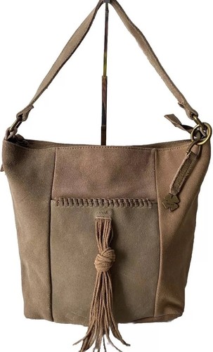 Sac hobo star à chaîne Alps Cuir de veau suédé Macrocannage