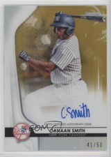 2020 Bowman Sterling Prospect Gold Refractor 41/50 Canaan Smith-Njigba Auto 08v9
