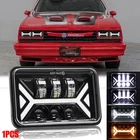 For Chevrolet El Camino 1982-1987 4x6" INCH LED Headlight DRL Hi/Lo Turn Signal