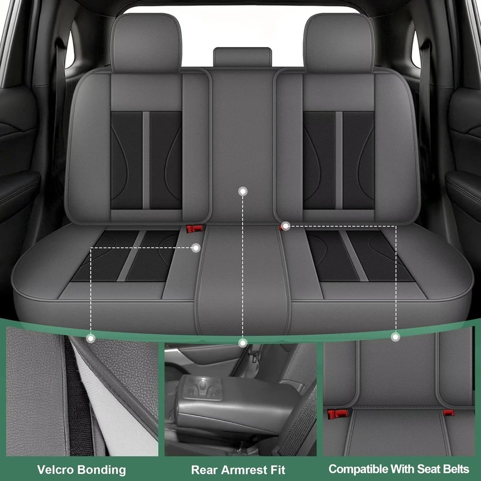 Fundas de asiento de coche para Buick Envision 2016-2025, cojín de asiento de cuero PU (5 asientos) Foto 2 de 4
