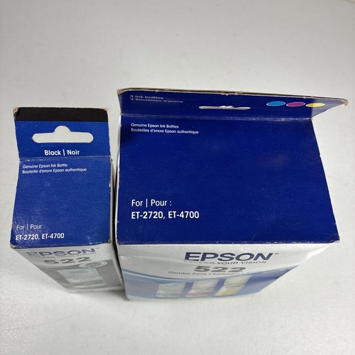 Genuine Epson 522 Ink Bottles 4 Pack EcoTank ET-2800 ET-4700 ET-4800 Exp 06/24 - 第 9/9 張圖片
