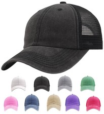 Vintage Washed Snapback Baseball Hat for Men Women, Unstructured Cotton Crown...