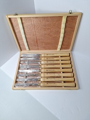 Benjamin's Best LCHSS8 Wood Lathe 8pc HSS Chisel Set M2 Lathe Tool Set