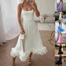 Fashion Suspenders Large Flower Swing Three-dimensional Flower A- Line Skirt Wom