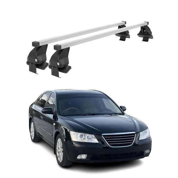 Menabo DachträGer GrundtäGer FüR Hyundai Sonata Mk6 2009-2014 50Kg Stahl Grau 2X-image