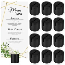 24 Pcs Wooden Table Number Holders Place Card Holders Bulk Cylinder Table Sig...