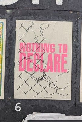 *RAR* Glastonbury 2025 Terminal 1 (Banksy Area) NOTHING TO DECLARE Poster 2025