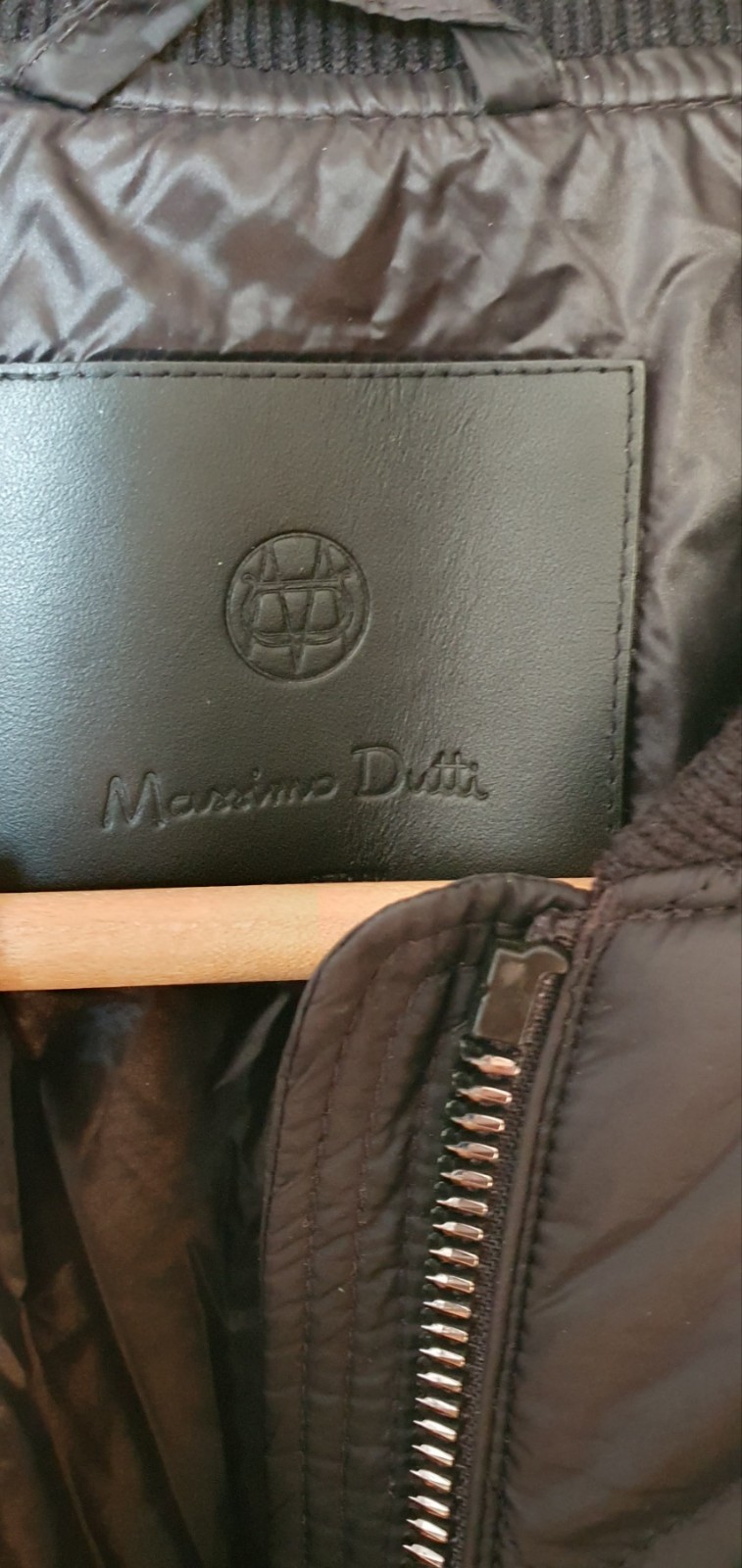 Massimo Dutti Quilted Bomber Jacket Black Size L Fits M New Without Tags thumbnail 3