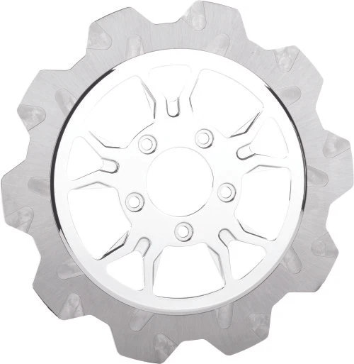 Rotor trasero Lyndall Crown Cut B-52 - 11,8 pulgadas - Motocicleta cromada/plateada 2003-3058 Foto 2 de 4