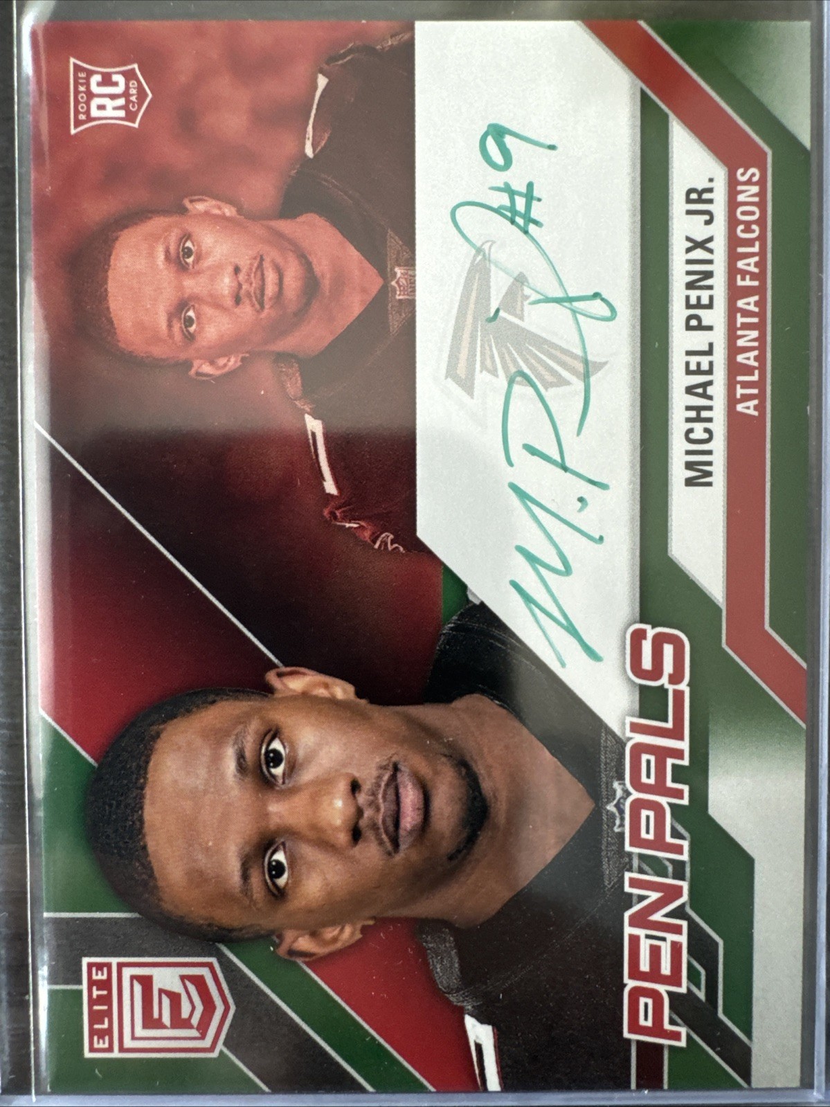 2024 Donruss Elite Michael Penix Jr. Pen Pals Green Ink RC Auto