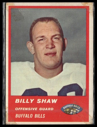 Billy Shaw #28 1963 Fleer card