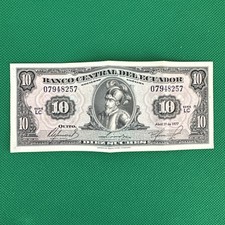 Ecuador p-109, UNC, 10 Sucres, 1977