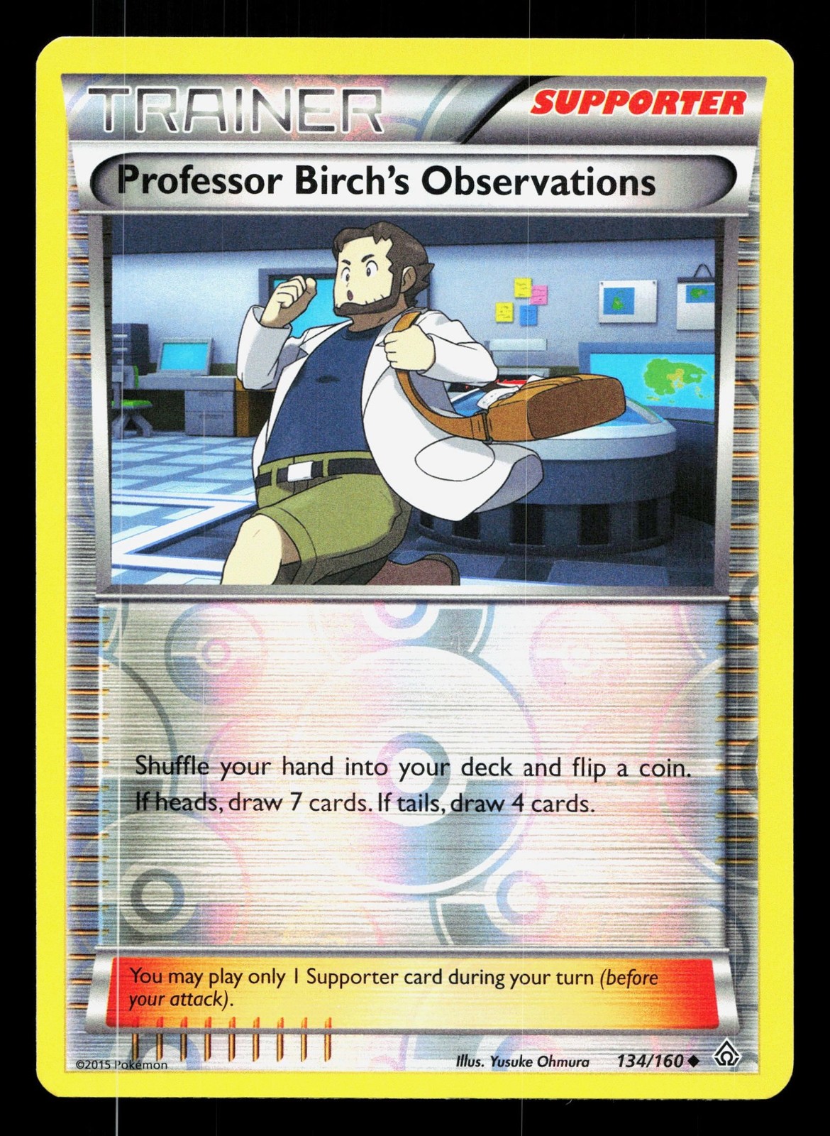 Professor Birch's Observations 134/160 Primal Clash LP Reverse Holo Pokemon Card