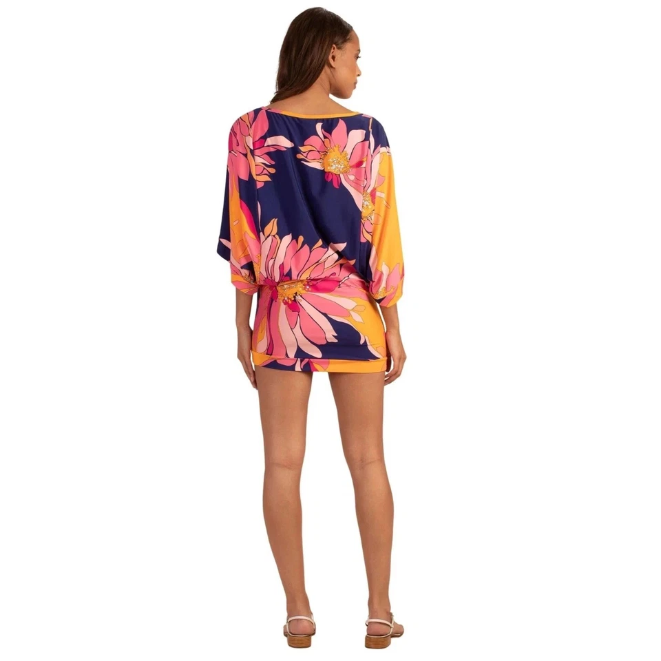 Trina Turk Women's  Swim Spa Collection Tunic Dress Size Large Flowers - Image 2 of 4