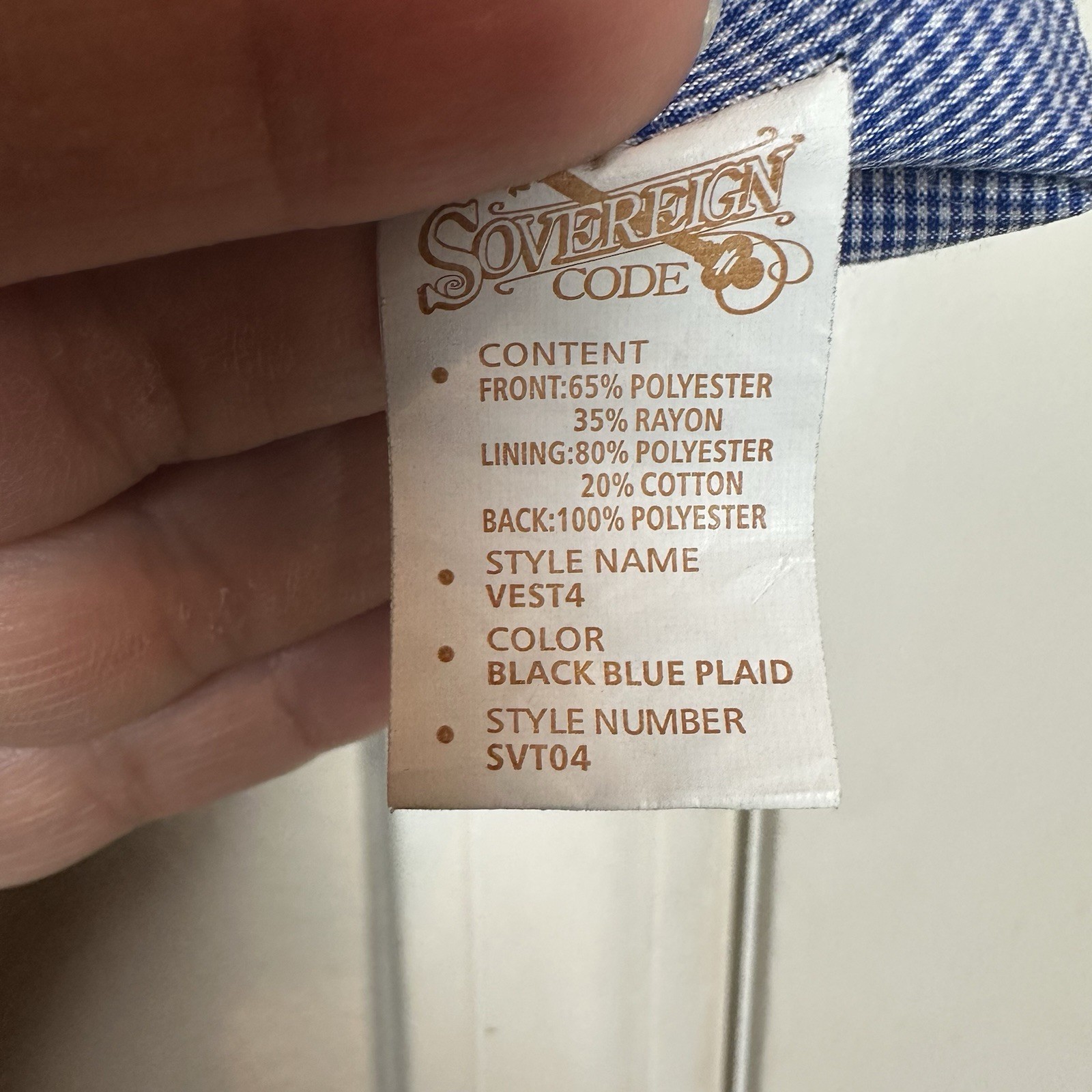 Sovereign Code Men's Black 5 Button Lined Vest Wa… - image 4