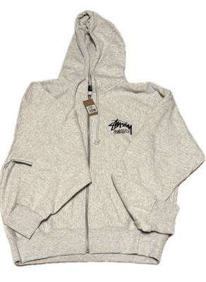 Stussy Honolulu~ Chapter Zip Up Hoodie~ Grey Size L~ BRAND NEW