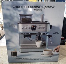Chefman Crema Supreme Espresso Machine With Milk Frother