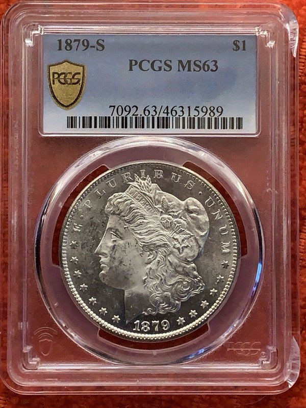 1879 S PCGS MS 63 Morgan Silver $1 Truview & NFC- PL Proof Like w/ Cameo Fields
