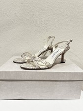 NIB Jimmy Choo Elsy 70 Snakeskin Embossed Slingback Sandal, Size 36.5, 825