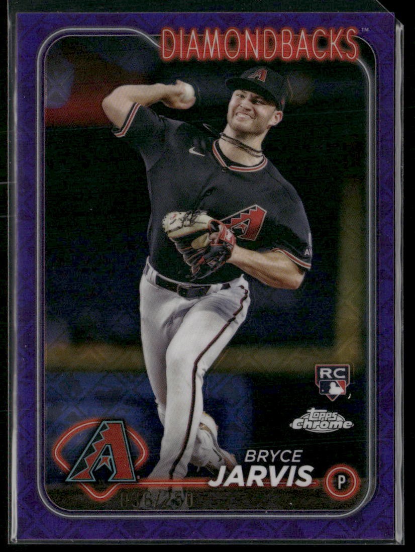 2024 Topps Chrome #75 Bryce Jarvis Purple Refractor Rookie /250
