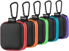 Sunguy 5-Pack Earbud Case, Portable EVA Small Earbuds Carrying Case