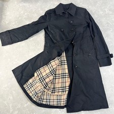 BURBERRY LONDON Balmacaan Coat Black Size 36 From Japan