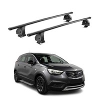 Stahl DachträGer FüR Opel Crossland X 2017-2026 TÜV AbschließBar 2Tlg Schwarz