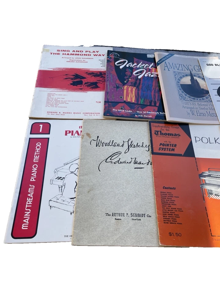 Lote De 14 Partituras De Colección Patriótico Jazz Órgano Banjo Polka Pop Blues ++ Foto 2 de 4