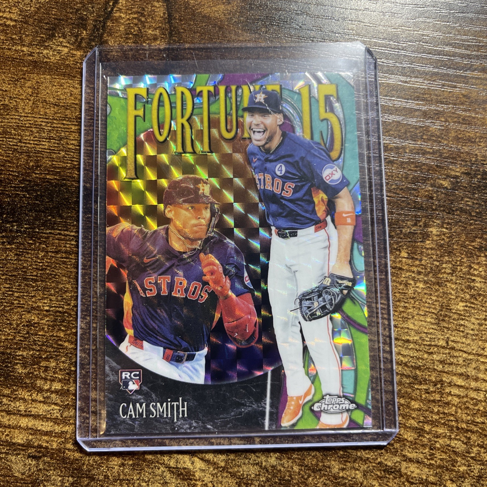 2025 Topps Chrome Update Cam Smith RC Fortune 15 Geo Houston Astros