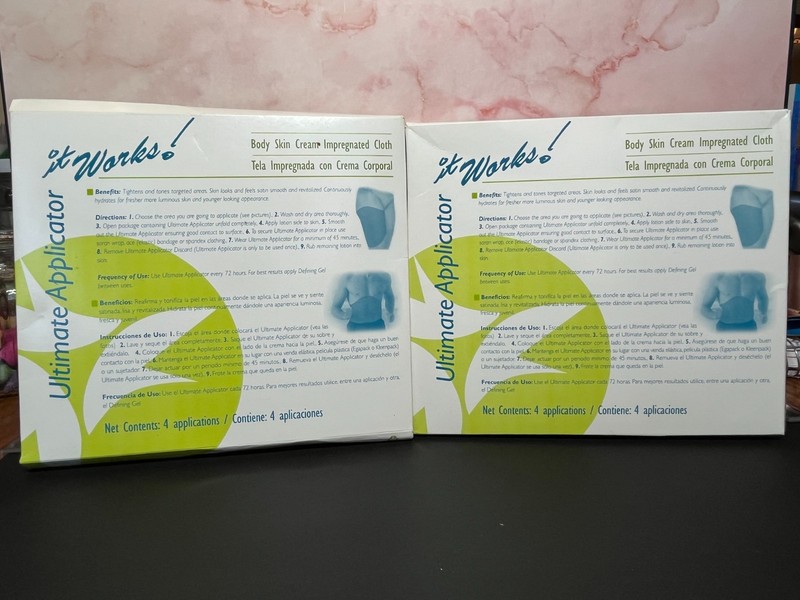 It Works! Ultimate Body Applicator Body Contouring Cream Infused Cloth 2 Boxes